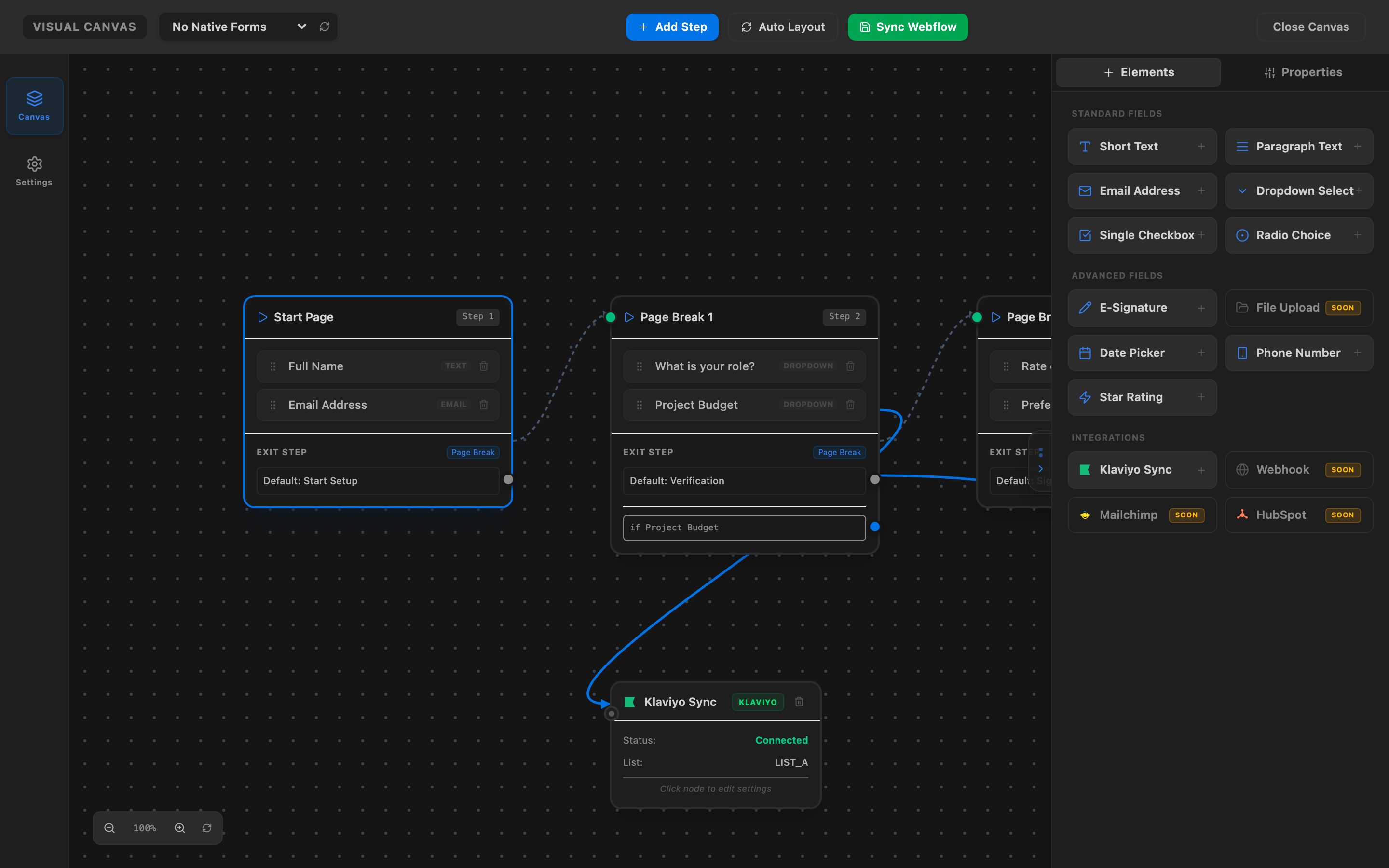 Unified Visual Canvas Builder